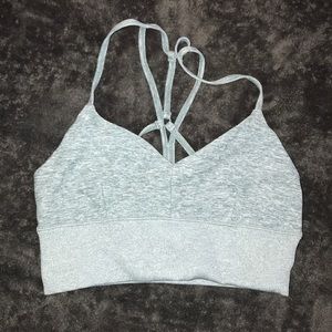 Alo Yoga AloSoft Lavish Bra Green Heather S